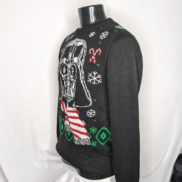Star Wars Men's Pullover Sweater - Xmas Sweater Black Medium - Picture 2 of 4